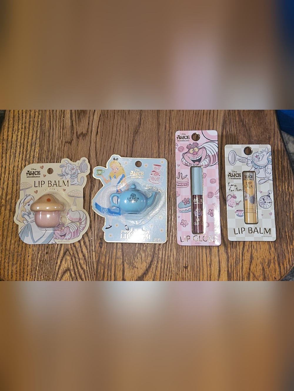 Disney Alice in Wonderland Lip Products Bundle- Lip Balm, Lip Gloss, Etc BNIB